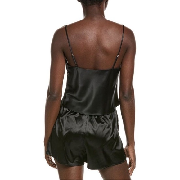 New Natori Glamour V Neck Satin Cami Camisole Tank Top Black Small - Picture 14 of 14